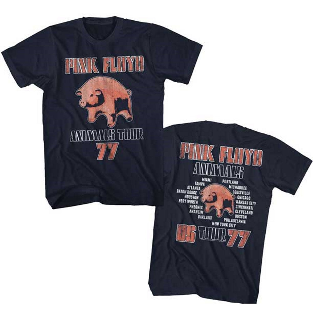 PINK FLOYD ピンクフロイド (「対」 30周年 ) - ANIMALS 77 / バックプリントあり / Tシャツ / メンズ 【公式 / オフィシャル】