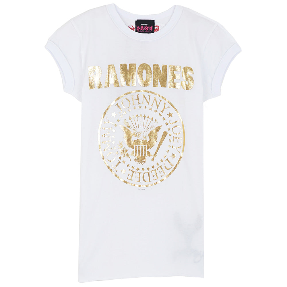 
                  
                    RAMONES ラモーンズ (結成 50周年 ) - Gold Foil / Amplified（ ブランド ） / Tシャツ / レディース 【公式 / オフィシャル】
                  
                