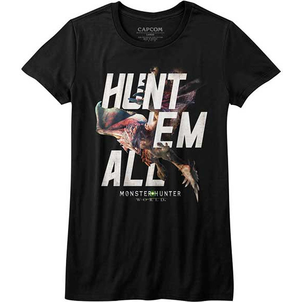 MONSTER HUNTER モンスターハンター - HUNT EM ALL / Tシャツ / レディース 【公式 / オフィシャル】