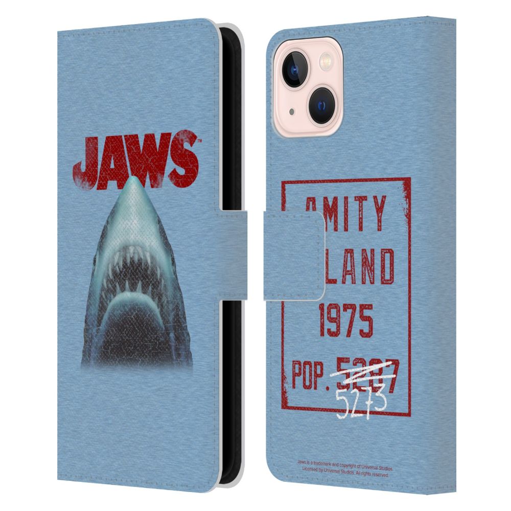 JAWS ジョーズ - Key Art / Grunge レザー手帳型 / Apple iPhoneケース 【公式 / オフィシャル】