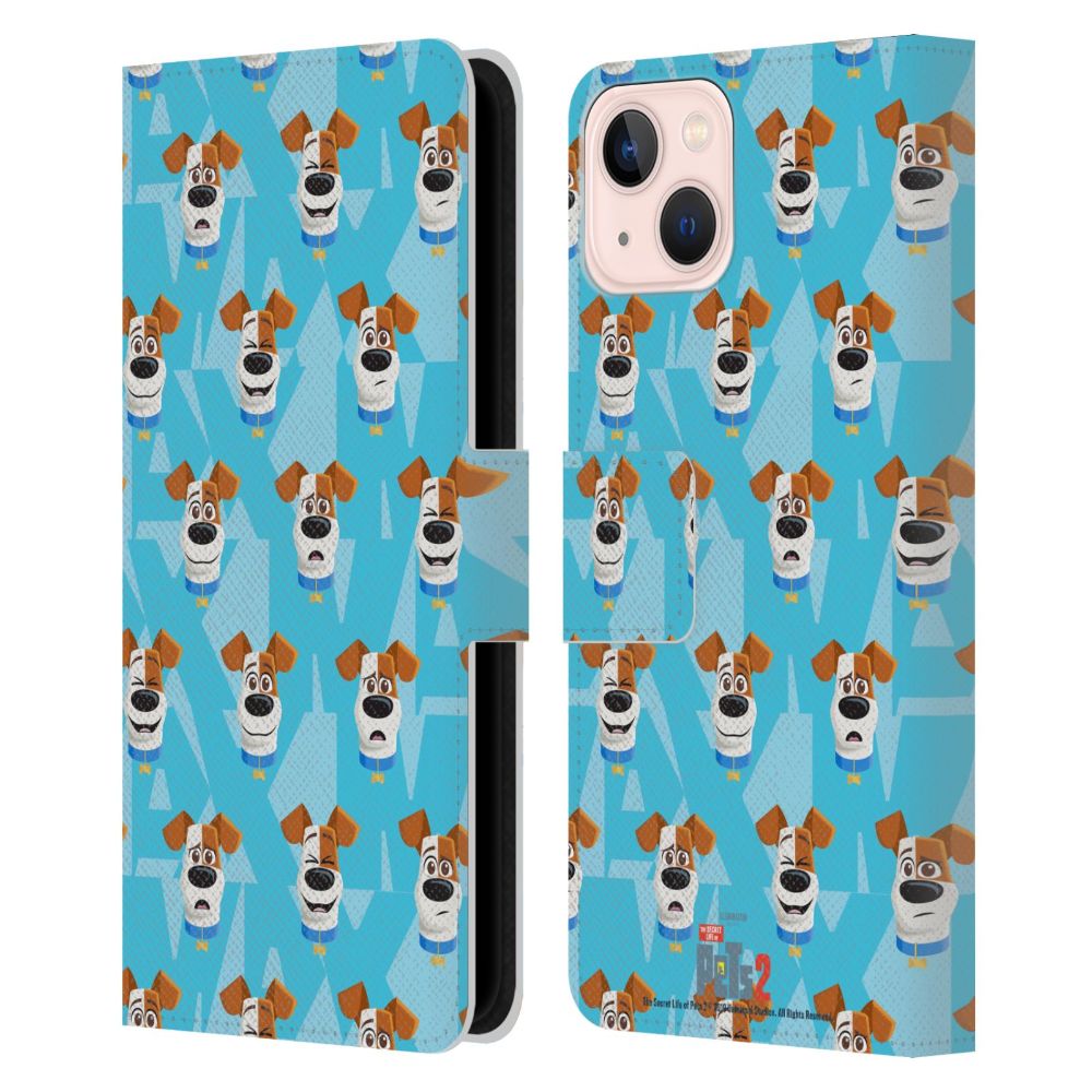 SECRET LIFE OF PETS ペット - Max Dog Pattern レザー手帳型 / Apple iPhoneケース 【公式 / オフィシャル】