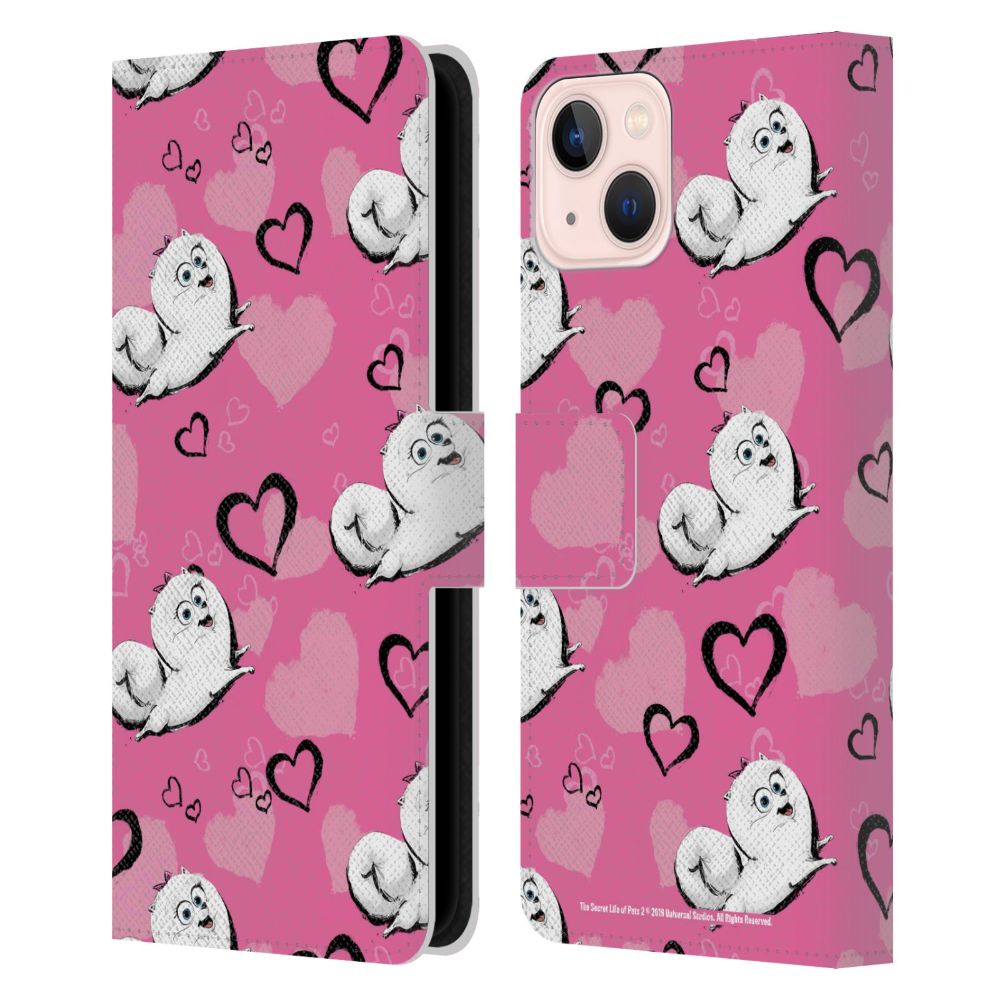 SECRET LIFE OF PETS ペット - Puppy Dog Pattern レザー手帳型 / Apple iPhoneケース 【公式 / オフィシャル】