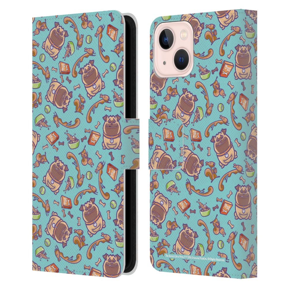 SECRET LIFE OF PETS ペット - Mel Dog Pattern レザー手帳型 / Apple iPhoneケース 【公式 / オフィシャル】