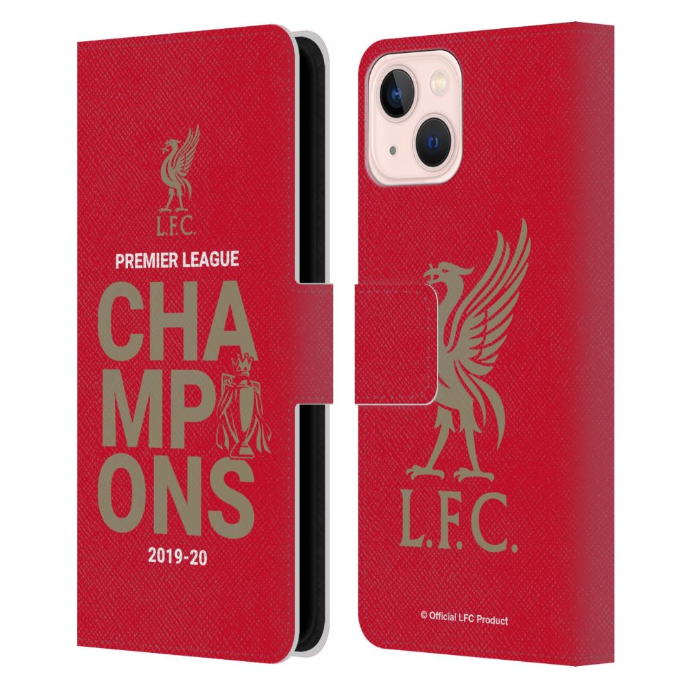 LIVERPOOL FC リヴァプールFC - 2020 Champions / Red Typography レザー手帳型 / Apple iPhoneケース 【公式 / オフィシャル】