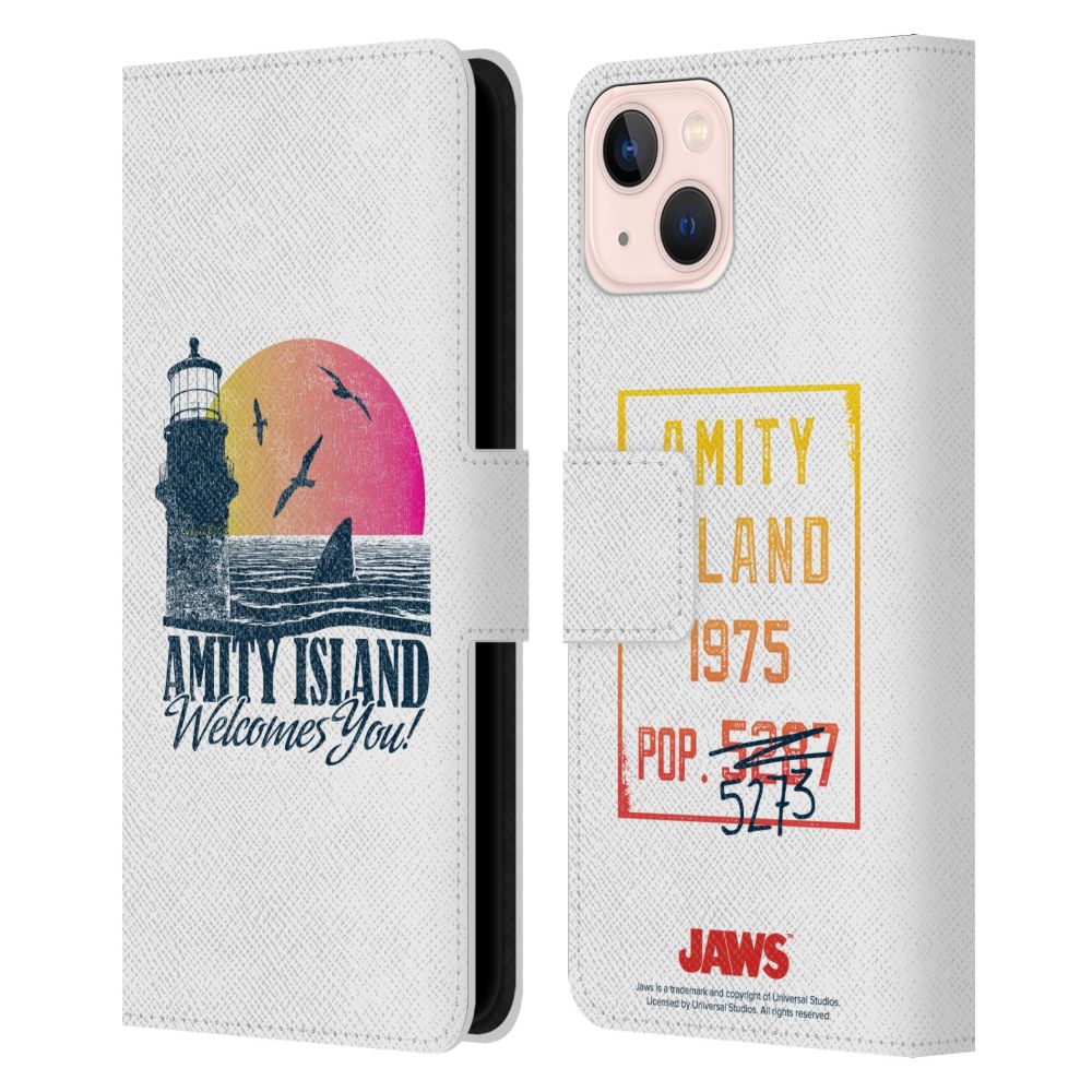 JAWS ジョーズ - Amity Island レザー手帳型 / Apple iPhoneケース 【公式 / オフィシャル】