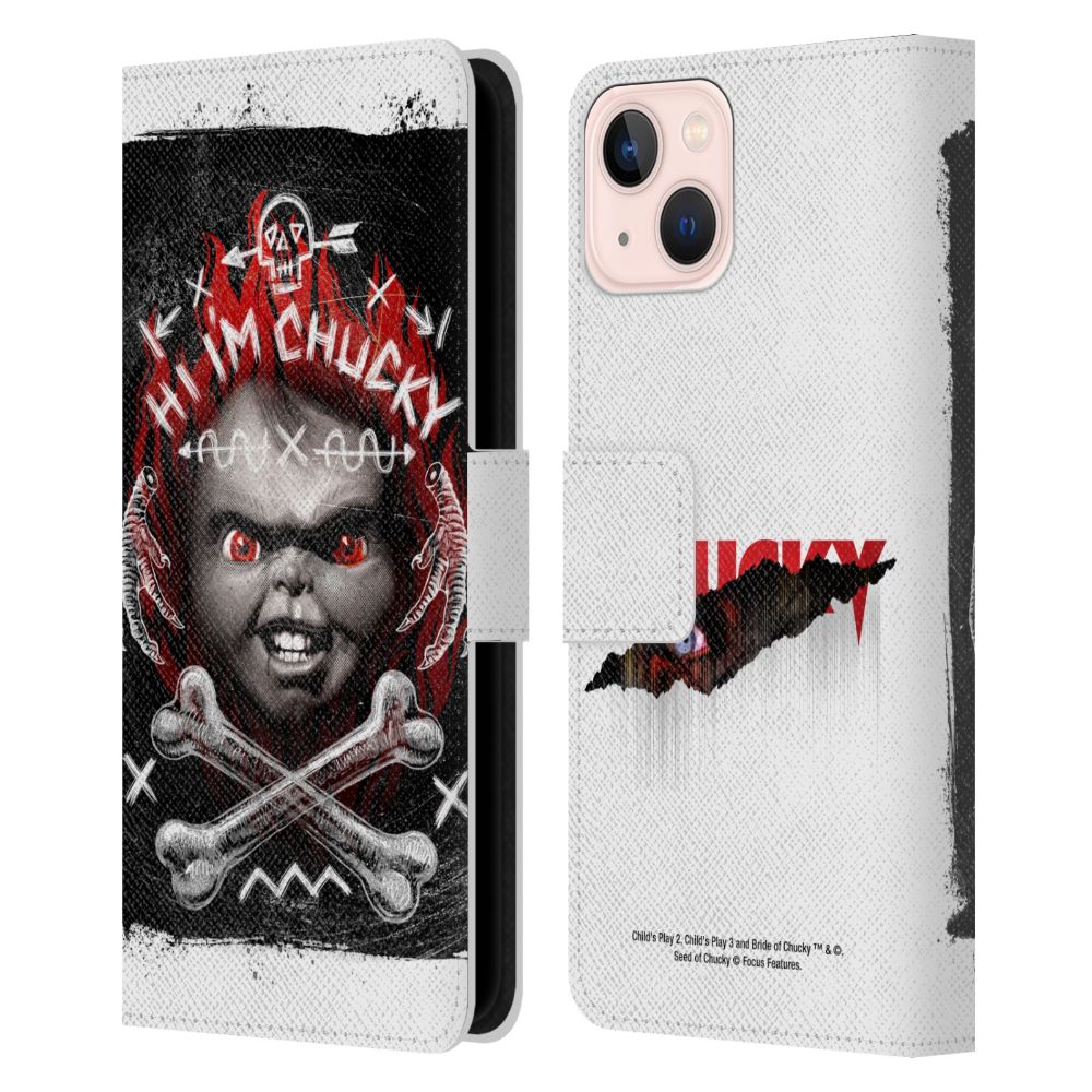 CHILD'S PLAY チャイルドプレイ Hi I'm Chucky Grunge レザー手帳型 公式 オフィシャル