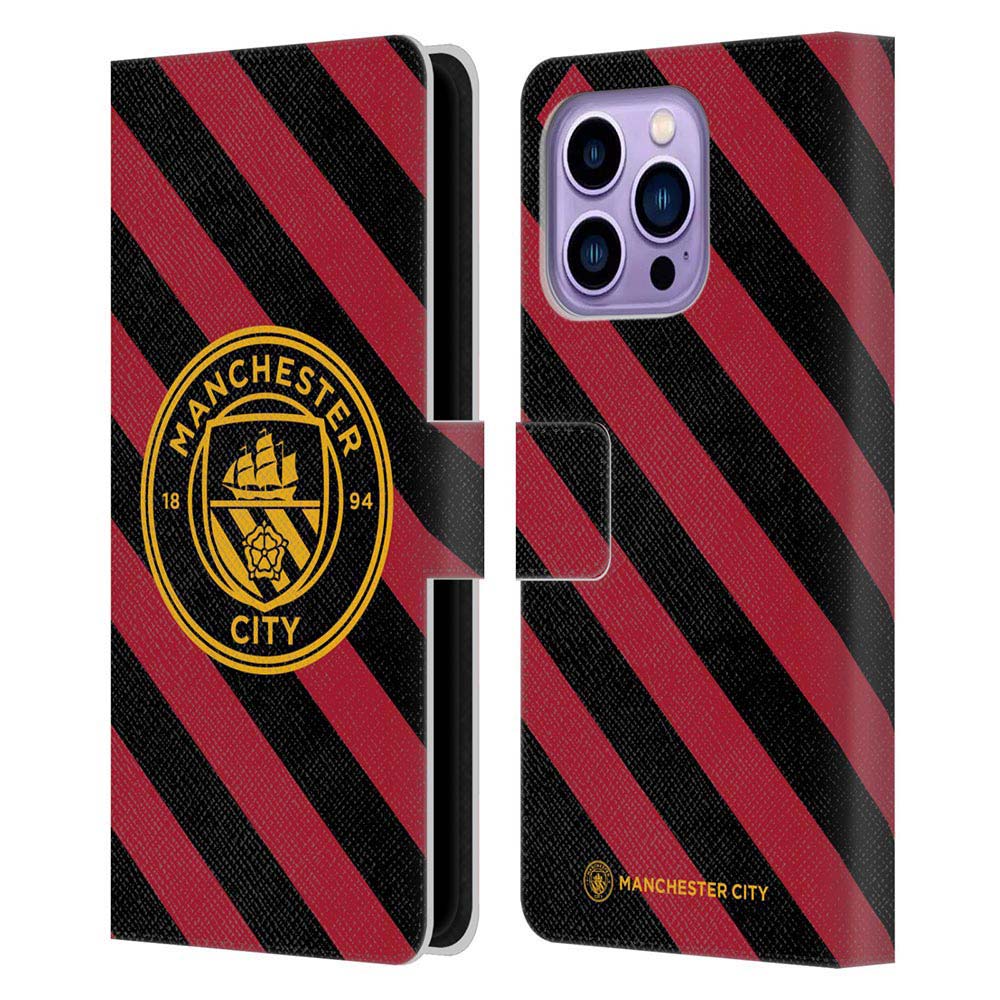 MANCHESTER CITY FC マンチェスターシティFC - 2022/23 Badge Kit / Away レザー手帳型 / Apple iPhoneケース 【公式 / オフィシャル】