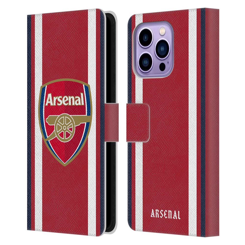 ARSENAL FC アーセナルFC - 2021/22 Crest Kit / Home レザー手帳型 / Apple iPhoneケース 【公式 / オフィシャル】