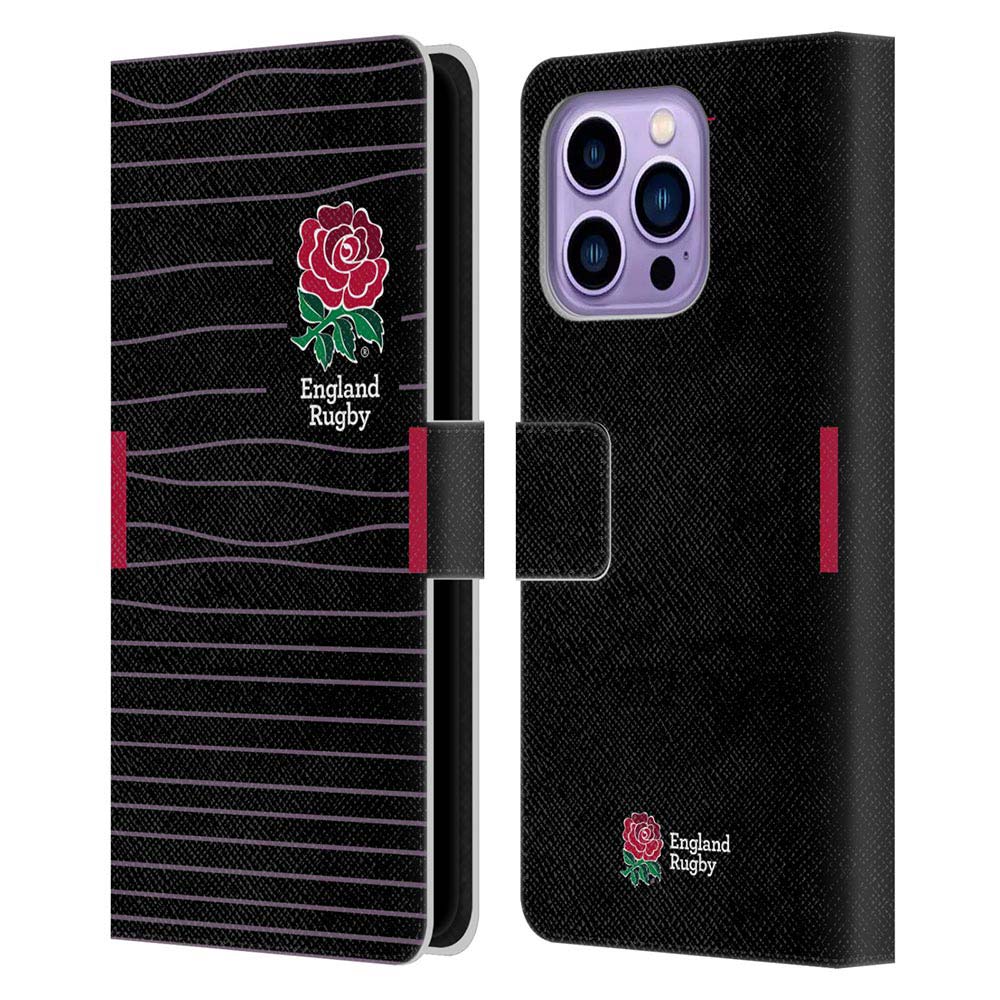 ENGLAND RUGBY ラグビーイングランド - 2022/23 Crest Kit / Away レザー手帳型 / Apple iPhoneケース 【公式 / オフィシャル】